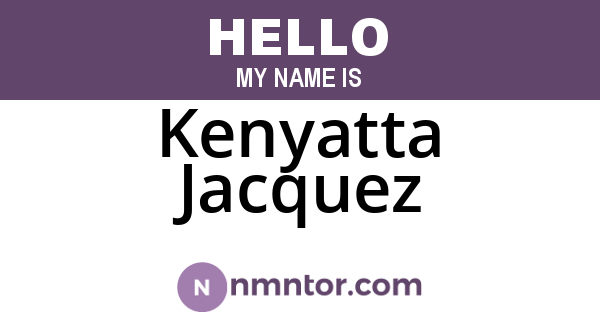 Kenyatta Jacquez