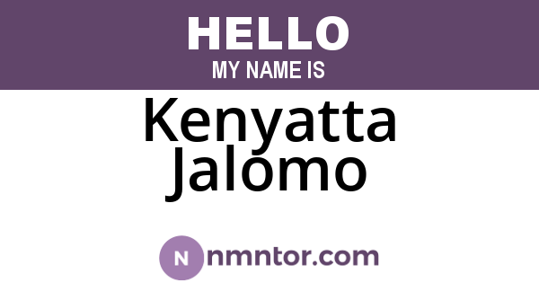 Kenyatta Jalomo
