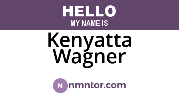 Kenyatta Wagner