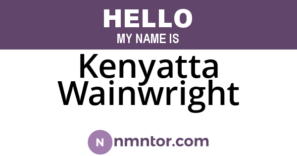 Kenyatta Wainwright