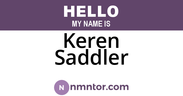 Keren Saddler