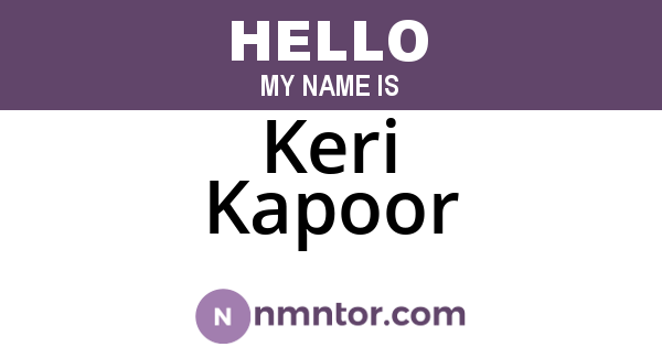 Keri Kapoor