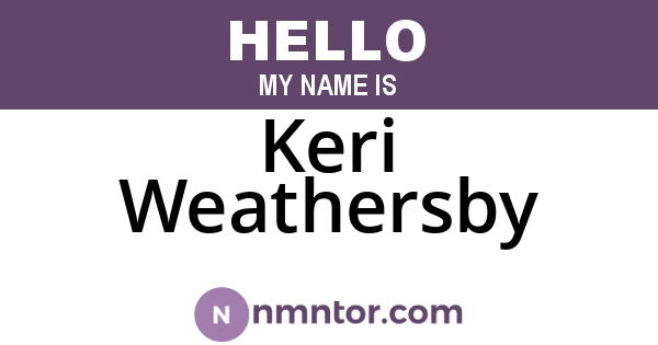 Keri Weathersby