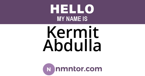 Kermit Abdulla