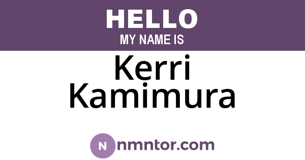 Kerri Kamimura