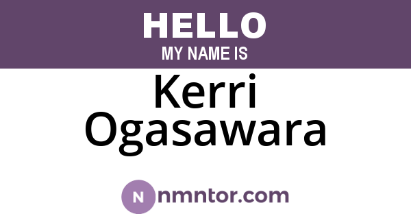 Kerri Ogasawara