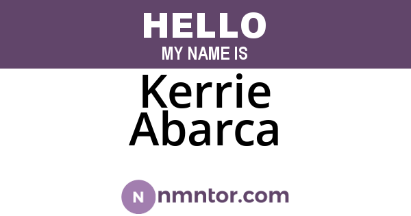 Kerrie Abarca