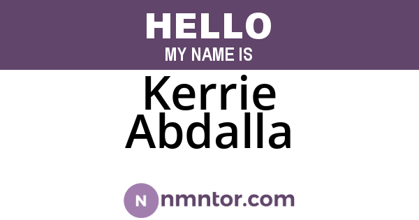 Kerrie Abdalla