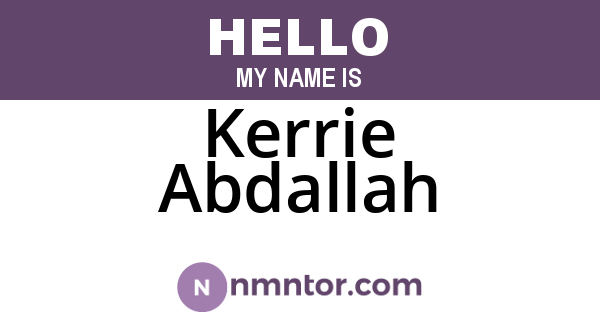 Kerrie Abdallah