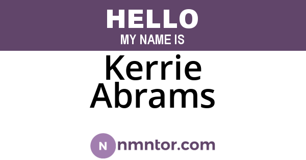 Kerrie Abrams