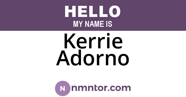 Kerrie Adorno