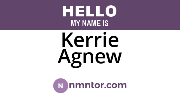Kerrie Agnew