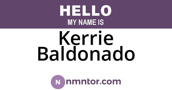 Kerrie Baldonado