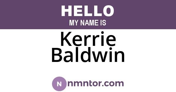 Kerrie Baldwin