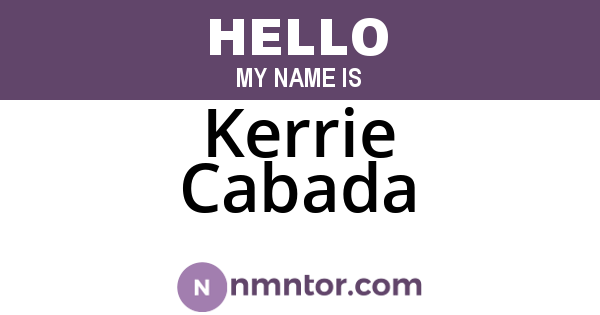 Kerrie Cabada