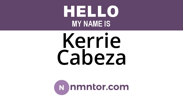 Kerrie Cabeza