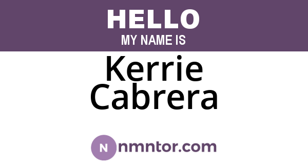 Kerrie Cabrera