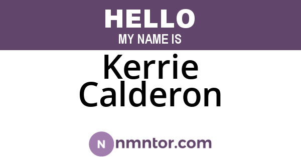 Kerrie Calderon