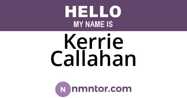 Kerrie Callahan