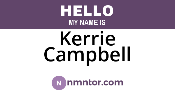 Kerrie Campbell