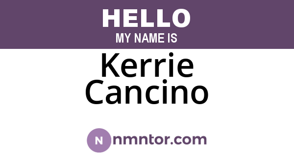 Kerrie Cancino