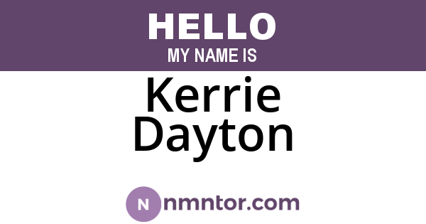 Kerrie Dayton