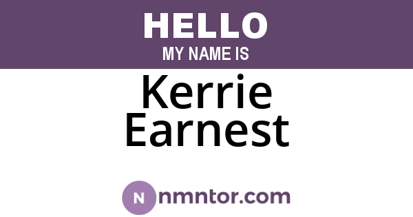 Kerrie Earnest