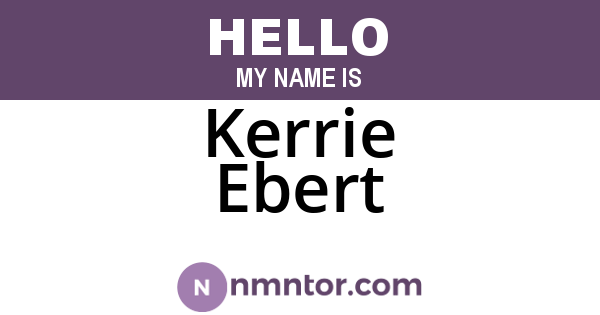 Kerrie Ebert