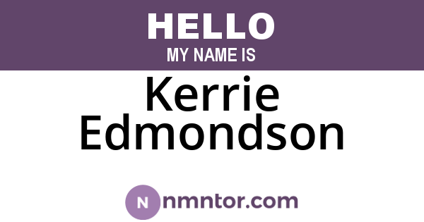 Kerrie Edmondson