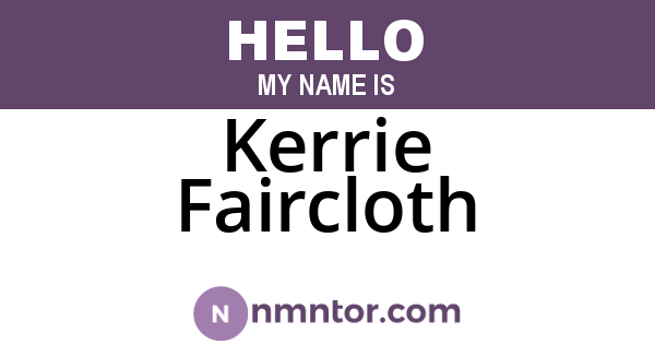 Kerrie Faircloth
