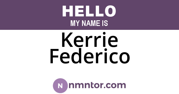 Kerrie Federico