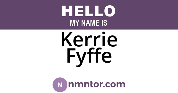 Kerrie Fyffe