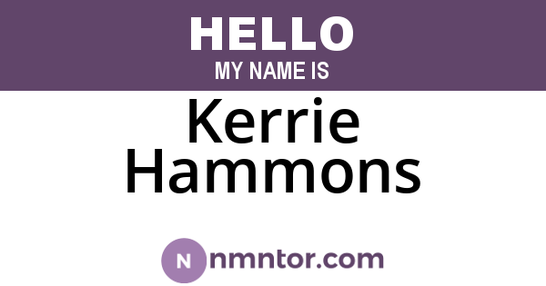 Kerrie Hammons