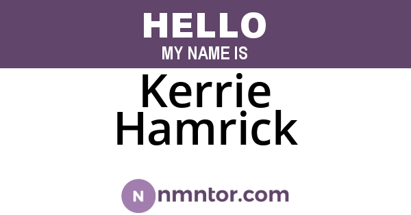 Kerrie Hamrick