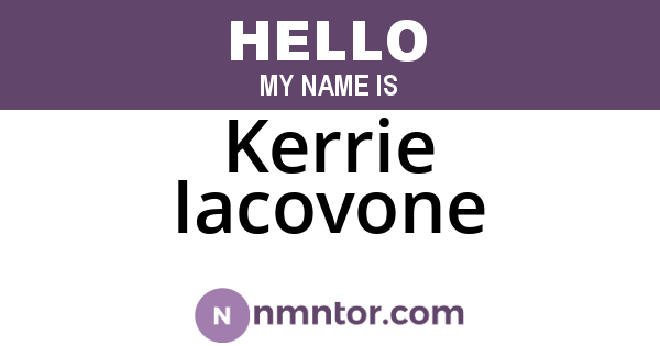 Kerrie Iacovone