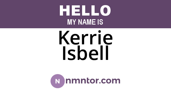 Kerrie Isbell