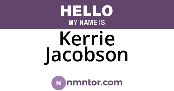 Kerrie Jacobson