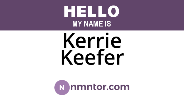 Kerrie Keefer