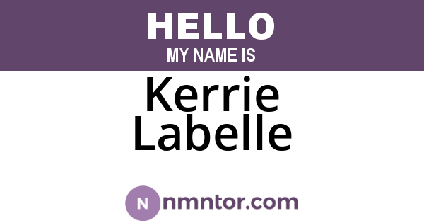 Kerrie Labelle