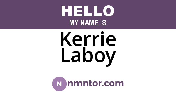 Kerrie Laboy