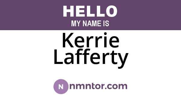 Kerrie Lafferty
