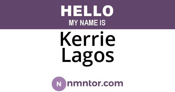 Kerrie Lagos