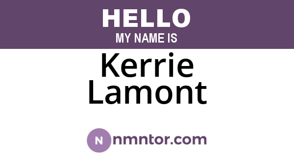 Kerrie Lamont