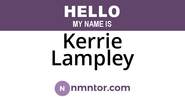 Kerrie Lampley