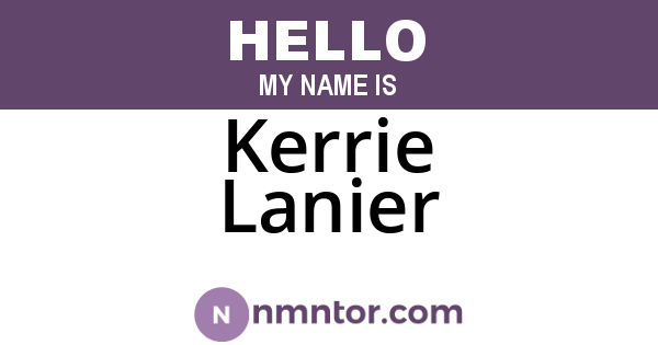 Kerrie Lanier