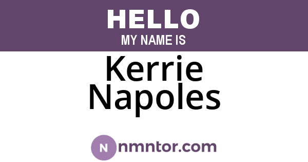 Kerrie Napoles