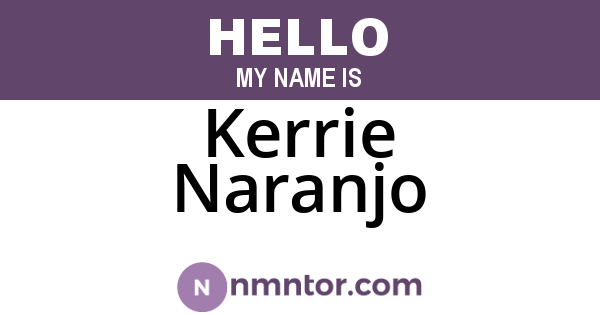 Kerrie Naranjo