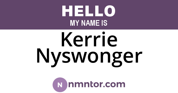 Kerrie Nyswonger