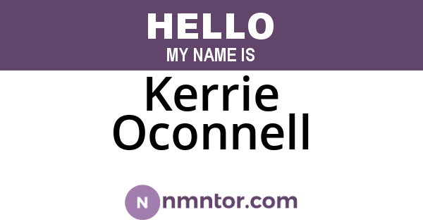 Kerrie Oconnell
