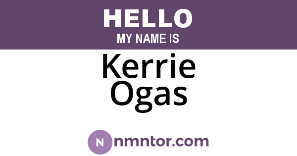 Kerrie Ogas